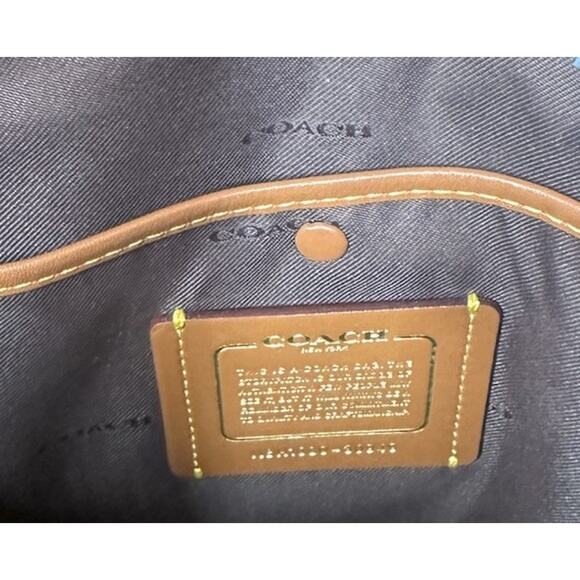 Coach Signature Logo Bond Bag Satchel Coated Canvas Brown Leather Purse 30949 - Picture 3 of 14